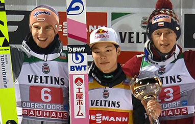 TCS Oberstdorf: Zdecydowane zwycięstwo Kobayashiego, Kubacki na podium